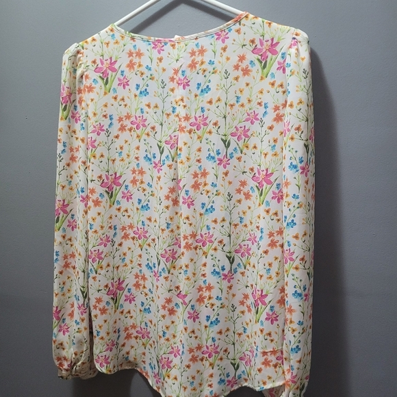 Gap Multi Colored Floral Print Long Sleeve Top XS - Picture 6 of 6